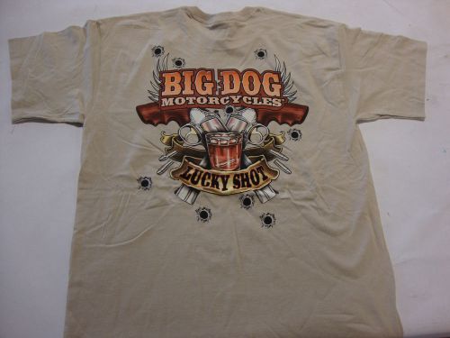 Big dog motorcycle 3x-large shirt lucky shot  front &amp; back design cowboy design