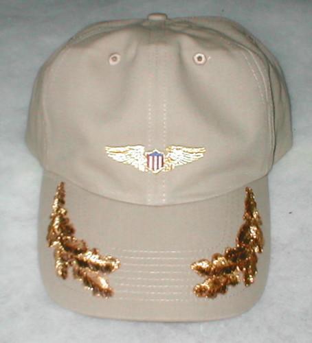 Ultimate pilots airplane aircraft aviation hat with wings low pro style khaki