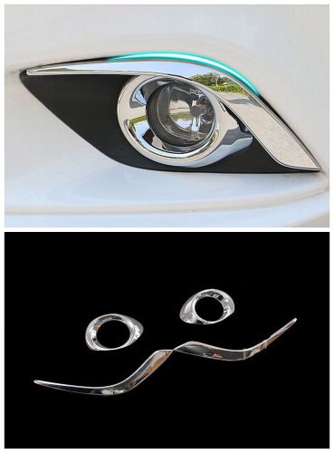 4pcs chrome front fog light lamp cover eyebrow trim for mazda 6 atenza 14 -15