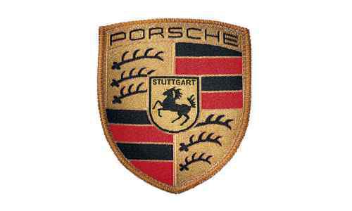 Porsche crest emblem sew-on badge driver&#039;s selection by porsche design oem