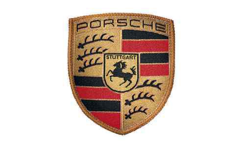 Porsche crest emblem sew-on badge driver's selection by porsche design oem