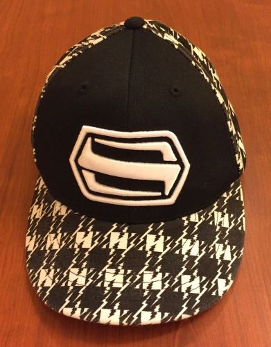 ☀new shift cap☀hat b/w lightning mens fitted 6 7/8☀7 1/4 motorcycle racing 210