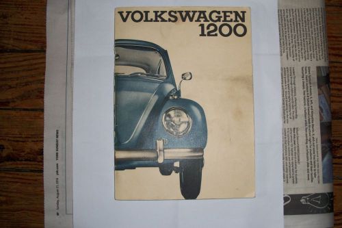 Volkswagen 1200 owners manual august 64
