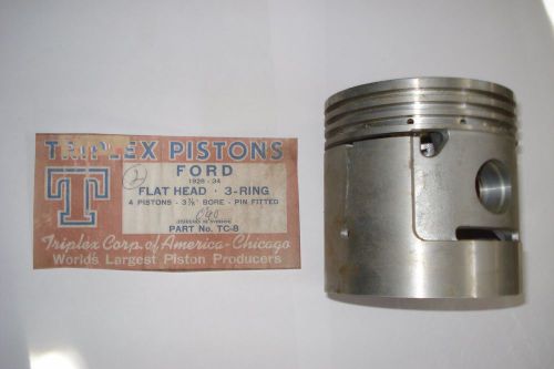 Ford model a nos 3 7/8&#034; bore .040 oversize piston with fitted pin