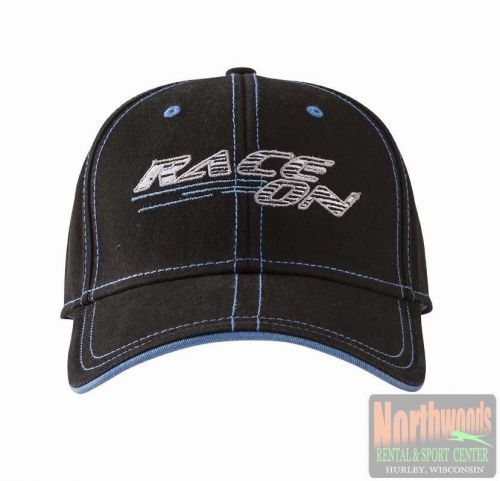 Drift racing adult race on adjustable cap / hat - osfm - black / blue 5255-503