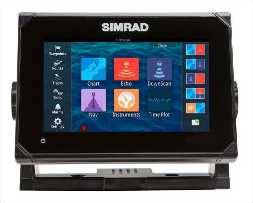 Simrad go7 touchscreen combo+hdi 83/200/455/800 transducer+navionics gold map