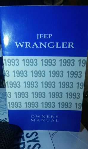 1993 jeep wrangler owners manual extra clean l@@k rare!