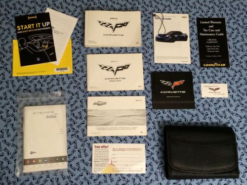 2011 chevrolet corvette coupe/convertible z06 zr1 owners manual w/ navi oem  set