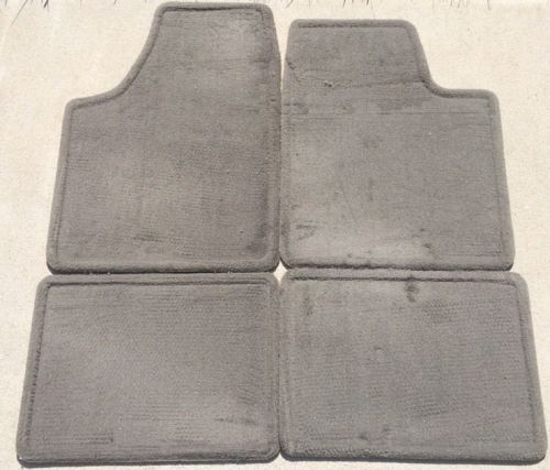 Original gray carpet car floor mats - set of 4 driver passenger oem utility pads
