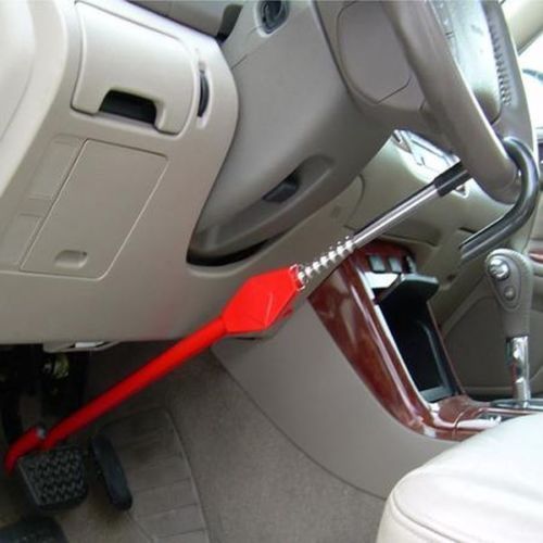 Steering wheel lock anti theft security system car truck suv auto pedal style