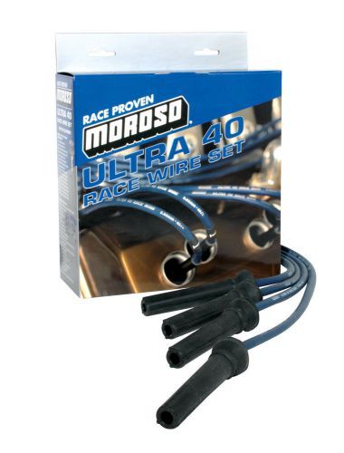 Moroso ultra 40 spark plug wire set spiral core 8.65 mm blue v8 p/n 73813