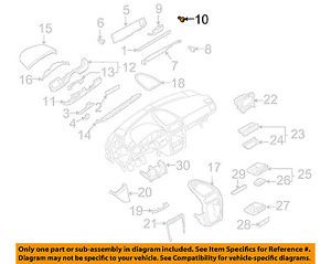 Porsche oem 08-16 cayenne instrument panel dash-end cap screw n90698601