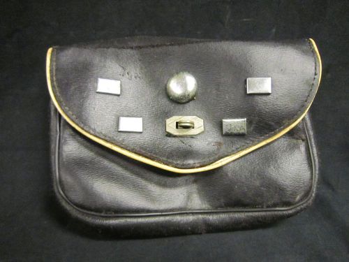 Vintage harley windshield bag pouch genuine knucklehead panhead black #6443a