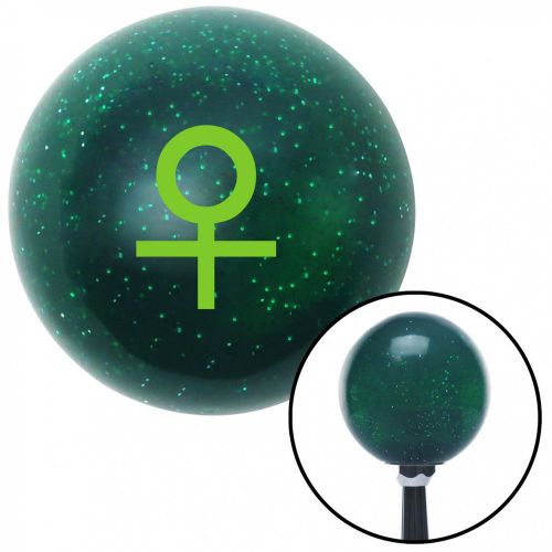 Green female green metal flake shift knob  with 16mm x 1.5 insert bbc road king