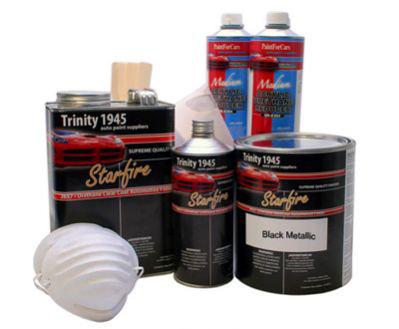 Black metallic urethane basecoat clear coat kit featuring paintforcars starfire