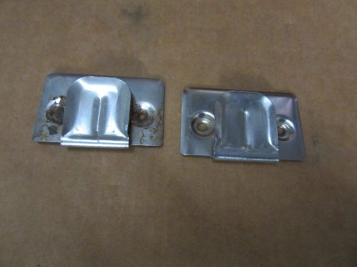 Corvette seat belt stow clips for front of seat 1968-1975 used original pair.