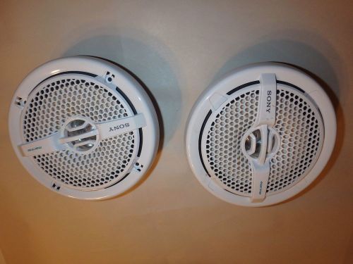 Pair of sony dual cone speakers-marine- x5-mp161 white