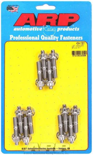 Arp header stud 1.750 in 12 point nuts polished gm ls 12 pc part 434-1301