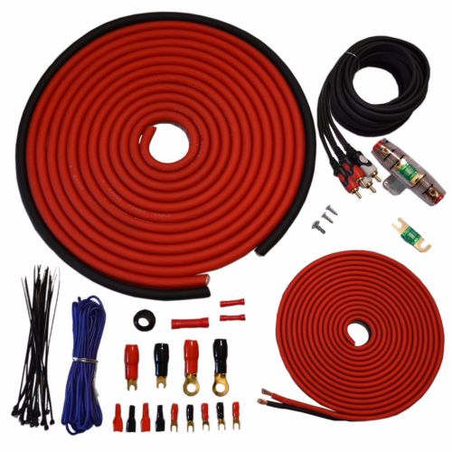Oversize 4 gauge amp install wiring kit 4 awg amplifier installation cable 100a