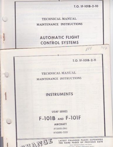 2 Tech Order Changes - Automatic Flight and Instruments, F-101B and F, US $7.00, image 1