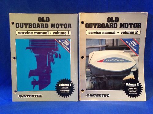 Old outboard motor vol. 1&amp;2 -30+ hp prior to 1969 intertec used free shipping!