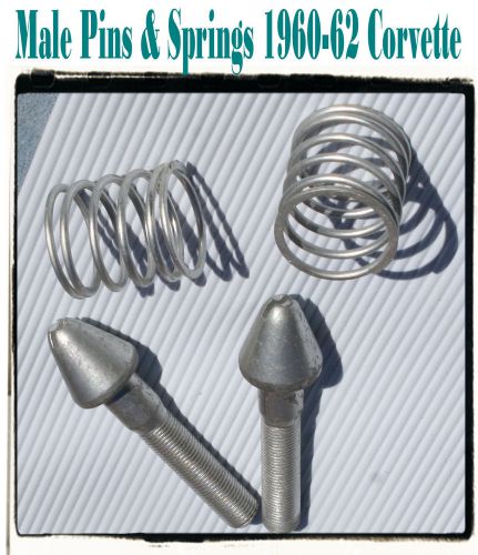Corvette 1960 1961 1962 male hood latch  spring &amp; male threaded pin set as pic
