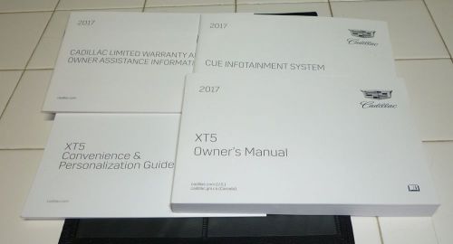 2017 cadillac xt5 owners manual set 17 w/case new +cue infotainment guide