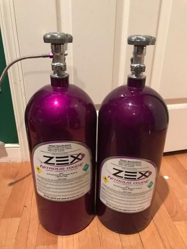 2 two zex 8200 nitrous bottles and billet aluminum bracket &amp; psi gauge