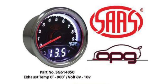 Saas trax digital dual twin reading gauge diesel egt pyro 0-900c volts 8-18 volt