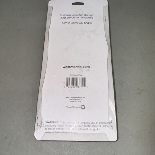 West Marine 2" Round Horn Oarlock Heavy-duty Stainless Steel 1/2 Shank Brand New, US $19.99, image 3