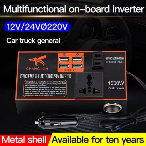1500w Power Inverter Adapter-Converter 12v/24V To DC 110V/220v Car Chargers-Trip, US $31.84, image 6