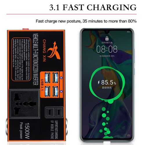 1500w Power Inverter Adapter-Converter 12v/24V To DC 110V/220v Car Chargers-Trip, US $31.84, image 11