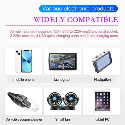 1500w Power Inverter Adapter-Converter 12v/24V To DC 110V/220v Car Chargers-Trip, US $31.84, image 12