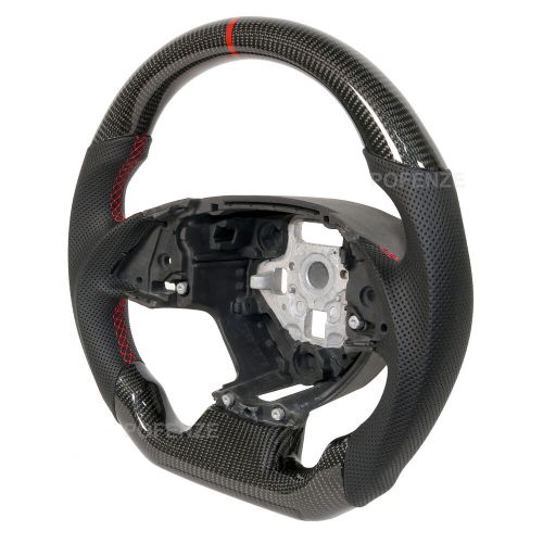 GENUINE CARBON Leather Steering Wheel For Chevrolet Camaro 2016-2020 RED Stitch, US $459.99, image 4