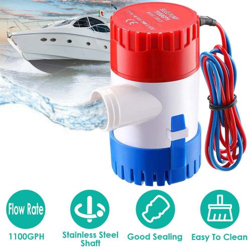 Bilge Water Pump 1100GPH Submersible Replacement for Boat RV Marine Bait Tank, US $13.79, image 9
