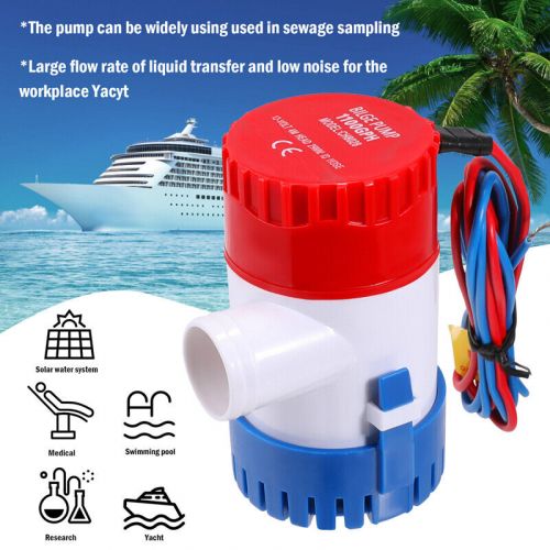 Bilge Water Pump 1100GPH Submersible Replacement for Boat RV Marine Bait Tank, US $13.79, image 10