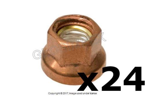 Bmw (2002-2017) copper collar nut (set of 24) exhaust (8 mm) genuine + warranty
