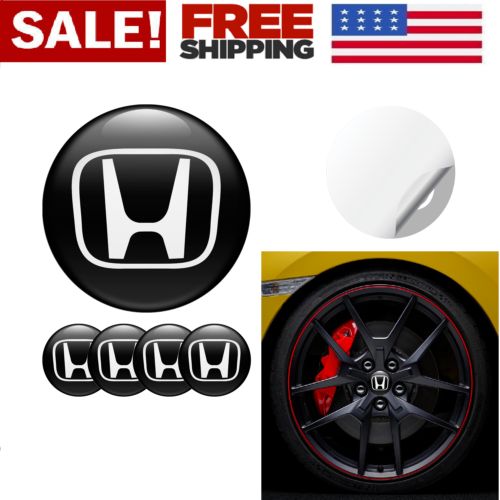 4 Logo Sticker Wheel Center Caps Decal 56mm For Honda CIVIC ACCORD CRV Vtec FRV, US $18.52, image 6
