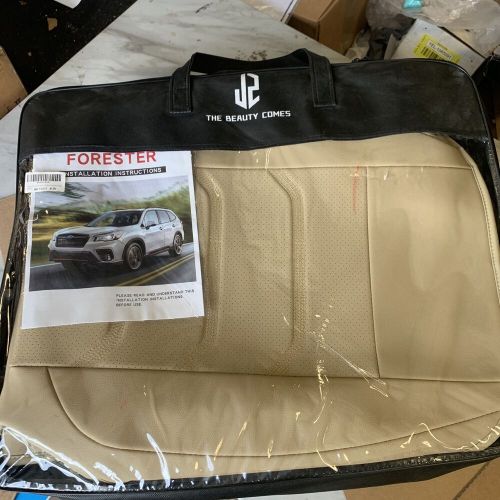 Isen-CoverAuto Beige Faux Leather Seat Cover For 2010-2013 Subaru Forester, US $225.95, image 7