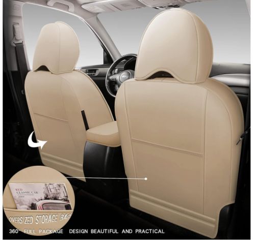 Isen-CoverAuto Beige Faux Leather Seat Cover For 2010-2013 Subaru Forester, US $225.95, image 8