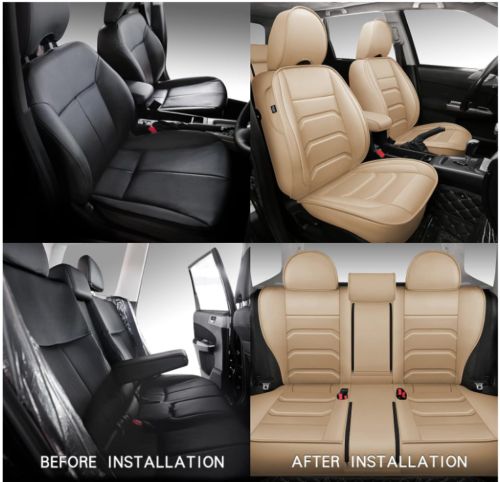 Isen-CoverAuto Beige Faux Leather Seat Cover For 2010-2013 Subaru Forester, US $225.95, image 18