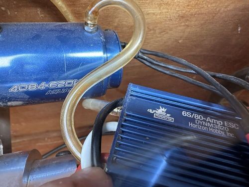 Two 10’ motorized pontoon boat floats fiberglass each has a water cooled motor