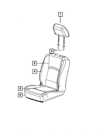 Genuine Mopar Front Seat Cushion Cover Right 7FX28TU6AA, US $618.70, image 3