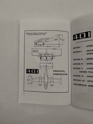 Cessna 1967-68 Model 401 Owner's Manual-Copy, US $9.95, image 19