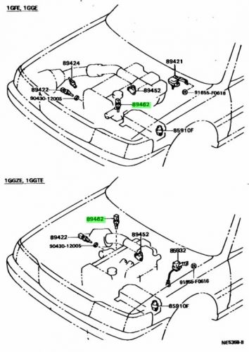 TOYOTA Genuine COLD START TEMPERATURE TIME DELAY SWITCH 89462-20040 NEW, US $112.21, image 2