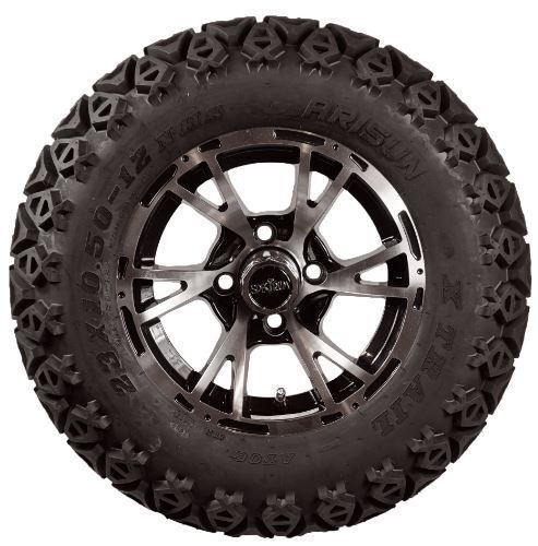 Flash 12" all-terrain golf cart wheels &amp; tires- set of 4