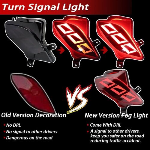 Led rear bumper reflector tail light for toyota highlander 2020-2023 brake lamp