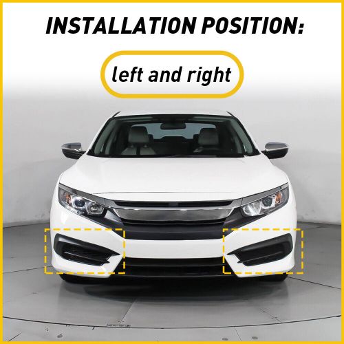 Pair Fog Light Cover Fits For 2016 2017 Honda 2018 Civic Left & Right Side USA, US $28.99, image 6