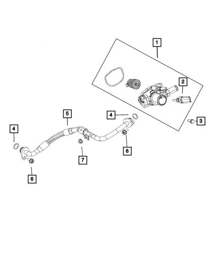 Genuine Mopar Thermostat Housing 4892642AD, US $90.62, image 3