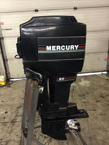 1989 Mercury 90hp two stroke long shaft oil injected freshwater parts or repair, US $800.00, image 4
